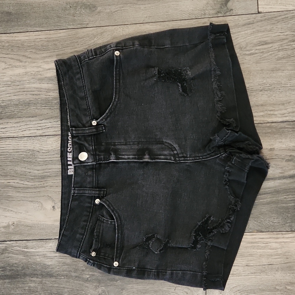 Blue Spice Black High Waist Short Vintage Recycled Size 9